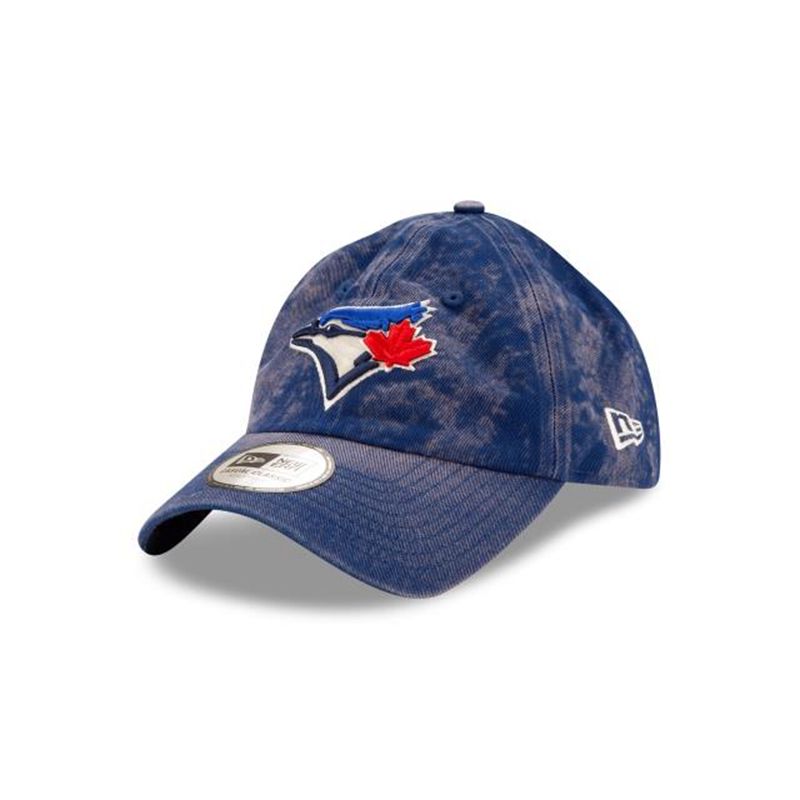 MLB Toronto Blue Jays Hand Brush Wash Casual Classic Adjustable (NUV3847) - Blue New Era Caps